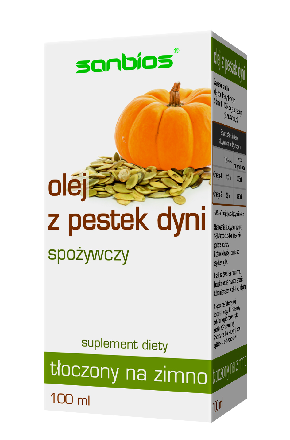 olej z pestek dyni SANBIOS